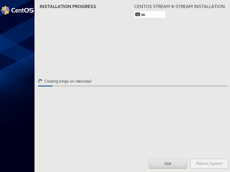 Процесс установки операционной системы CentOS Stream 8